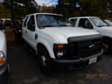 2008 FORD F350 XL PICKUP TRUCK, 184,100 mi,  CREW CAB, FLAT BED, V8 6.8L GA