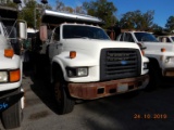 1994 FORD F800 DUMP TRUCK, 196,682 miles  CUMMINS DIESEL, AUTOMATIC, PS, 9'