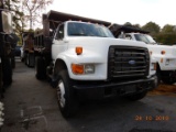 1995 FORD F800 DUMP TRUCK, 79,455 miles  CUMMINS DIESEL, AUTOMATIC, 9' BED,