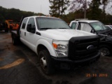 2011 FORD F350 FLAT BED PICKUP TRUCK, 156,171 miles  CREW CAB, V8 GAS, PS,