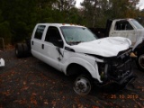 2012 FORD F350 CAB & CHASSIS, 132,250 miles  CREW CAB, V8 GAS, AT, PS, AC,