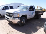 2012 CHEVROLET 3500HD FLATBED TRUCK, 314,721+ mi,  VORTEC V8 GAS, AUTOMATIC