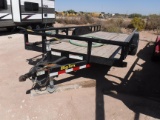 2015 BIG TEX 10PI-20BK TAG TRAILER,  BALL HITCH, 5000-LB AXLES, SINGLE TIRE