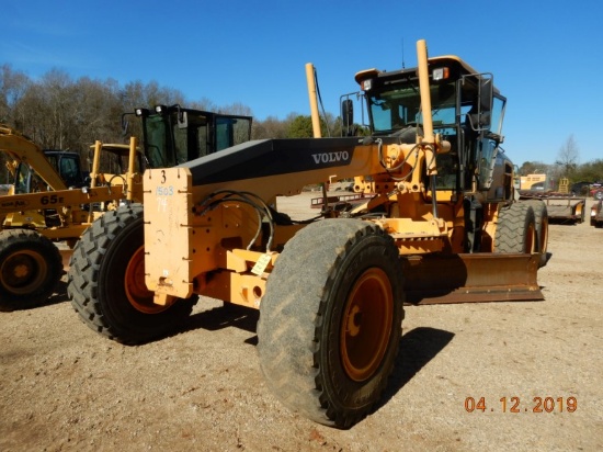 2012 VOLVO G940B MOTOR GRADER, 10,073 HRS  ARTICULATED, CAB, 17.5-R25 TIRES