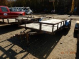 2007 PARIS BUMPER PULL TRAILER,  18', TANDEM AXLE, PIPE SIDE RAILS S# T0061