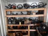LOT OF CHAINSAWS, RAILSAWS AND RAIL DRILLS FOR PARTS