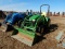 2008 JOHN DEERE 3320 WHEEL TRACTOR,  MFWD, SHUTTLE, SINGLE REMOTE, QUICK HI