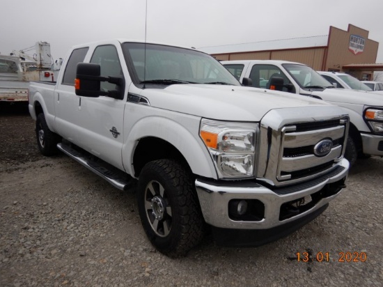 2015 FORD F250XLT PICKUP TRUCK,  CREW CAB, LARIAT, 4X4, 6.7L POWERSTROKE DI