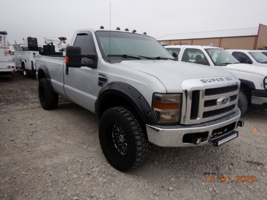 2008 FORD F250 XLT PICKUP TRUCK,  4X4, 6.4L POWERSTROKE DIESEL, AUTOMATIC,