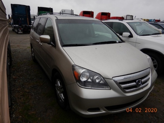 2006 HONDA ODYSSEY VAN, n/a+ mi,  V6 GAS, AUTOMATIC, PS, AC S# 5FNRL38726B0