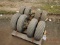 (4 SETS OF 2) ARMY TRAILER WHEEL AND NEW TIRE