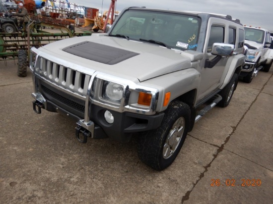 2007 HUMMER H3 SUV 211972+miles  V8 GAS ENGINE, AUTOMATIC, 4WD, PS, AC, S#