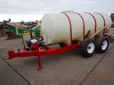 100 GAL WATER TANK,  TRAILER MOUNTER, GAS PUMP, S# N/A