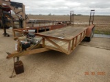 2010 SHOPBUILT UTILITY TRAILER,  20FT, 3 AXLE, WINCH, WITH RAMPS S# ARKAVTL
