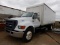 2003 FORD F750 BOX TRUCK, 628767+miles  CAT 3126 ENGINE, 6 SPEED, SINGLE AX