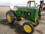 JOHN DEERE M WHEEL TRACTOR,  GAS ENGINE, 540 PTO, S# 49117
