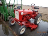 FARMALL CUB TRACTOR,  GAS ENGINE, 5FT WOODS BRAND BELLY MOWER S# 119