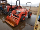 KUBOTA B7300 TRACTOR, 1532+hours  DIESEL ENGINE, KUBOTA LA272 FRONT LOADER,