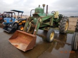 JOHN DEERE 4020 WHEEL TRACTOR,  #48 FRONT END LOADER, LP GAS, 3-PT, 540 PTO