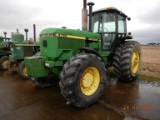 JOHN DEERE 4755 WHEEL TRACTOR,  MFWD, CAB AND AC, (3) REMOTE HYD, 1000 PTO,