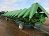 JOHN DEERE 1293 CORN HEADER,  12 ROW ON 30 INCH ROWS, HYD DECK PLATES, SING
