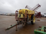 TOP AIR PULL TYPER SPRAYER,  1100 GAL TANK, 60 FT SPRAY BOOMS, S# 15563