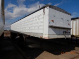 1980 AMERICAN GRAIN TRAILER,  38 FT LONG, TANDEM AXLE ON SPRINGS SUSPENSION
