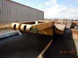 SHOPBUILT LOWBOY TRAILER,  18 FT, TANDEM AXLE ON WALKING BEAM SUSPENSION, T