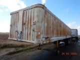 1968 TRAILMOBILE STEEL FLATBED GRAIN TRAILER ,  38 FT, ROLL TARP, TANDEM AX