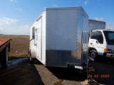 2018 LARKE OFFICE/CARGO TRAILER,  16 FT, TANDEM AXLE, ROOF AC, SWING OPEN D