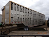 2000 MERIT CATTLE DRIVE-GOLD LINE 2000 ALUMINUM CATTLE TRAILER,  50FT, TAND