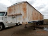 1981 TRAILMOBILE FLATBED GRAIN TRAILER  40FT, TANDEM AXLE ON SPRINGS, ROLL