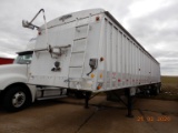 2003 CORNHUSKER 800 ALUMINUM HOPPER BOTTOM GRAIN TRAILER,  SPREAD AXLE, AIR