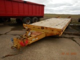 BELSHE EQUIPMENT TRAILER,  PINTLE HITCH, 26FT DECK, DOVETAIL RAMPS, TANDEM