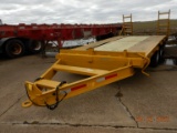 SHOPBUILT PINTLE HITCH TRAILER,  17FT DECK, 3 FT DOVETAIL WITH RAMPS, 3 AXL