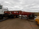 2007 WADE FLATBED TRAILER,  48FT, TANDEM AXLE ON SPRINGS, LOWPRO 22.5 TIRES