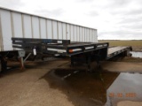 SHOPBUILT STEPDECK TRAILER,  30 FT DECK, 5 FT DOVETAIL, WITH RAMPS, 9FT TOP