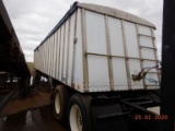 1985 MERRITT HOPPER BOTTOM GRAIN TRAILER,  40', TANDEM AXLE, SPRING RIDE, 1