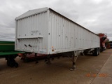 1981 WILSON ALUMINUM HOPPER BOTTOM GRAIN TRAILER,  TANDEM AXLE ON SPRINGS,