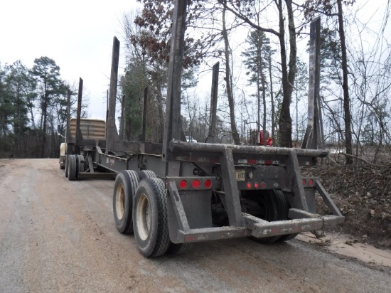 2014 PITTS LT40-8L LOG TRAILER,  “LOADPAYIN’” SERIES, TANDEM AXLE, CENTERPO