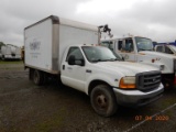 1998 FORD F-350 BOX TRUCK,  ISUZU DIESEL, AT, PS, AC, 12' BED, LIFT GATE, R