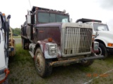 1987 INERNATIONAL 9370 DUMP TRUCK,  CUMMINS DIESEL, 10 SPEED, TWIN SCREW, S