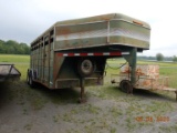 1995 FEATERLITE GOOSENECK HORSE TRAILER,  16', 3-HORSE SLANT LOAD, TANDEM A