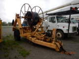 PENGO REEL TRAILER,  SINGLE REEL, HYDRAULICS W/GAS ENGINE, SINGLE AXLE, PIN