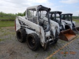 2016 BOBCAT S510 SKID STEER LOADER, 2985 hrs  OPEN ROPS, SOLID TIRES, AUX.