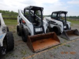 2015 BOBCAT S570 SKID STEER LOADER 5795 HRS  ROPS CAGE, SOLID TIRES, QUICK