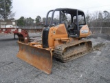 2014 CASE 650L WT CRAWLER DOZER, 2182+ HRS  CAB, AC, 6-WAY BLADE, ROPS, SWE