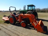 KUBOTA L3400 WHEEL TRACTOR, 273 HRS ON METER  4X4, DIESEL, KUBOTA FRONT END