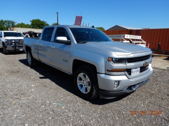 2017 CHEVROLET 1500-Z71 PICKUP TRUCK, 101,636 MILES  CREW CAB, 5.3L GAS ENG