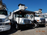 2012 International 4300 Forestry Bucket Truck , DT466 , 6spd , PTO , A/C ,